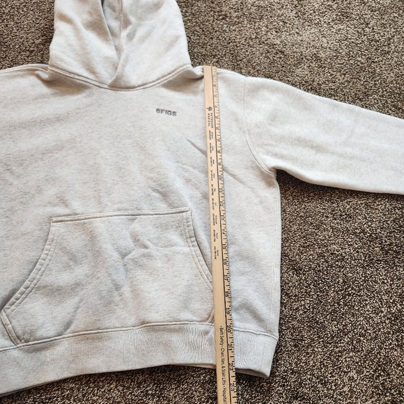 Figs Heather Grey Off-Shift Hoodie Sweatshirt Size Medium - Picture 8 of 8